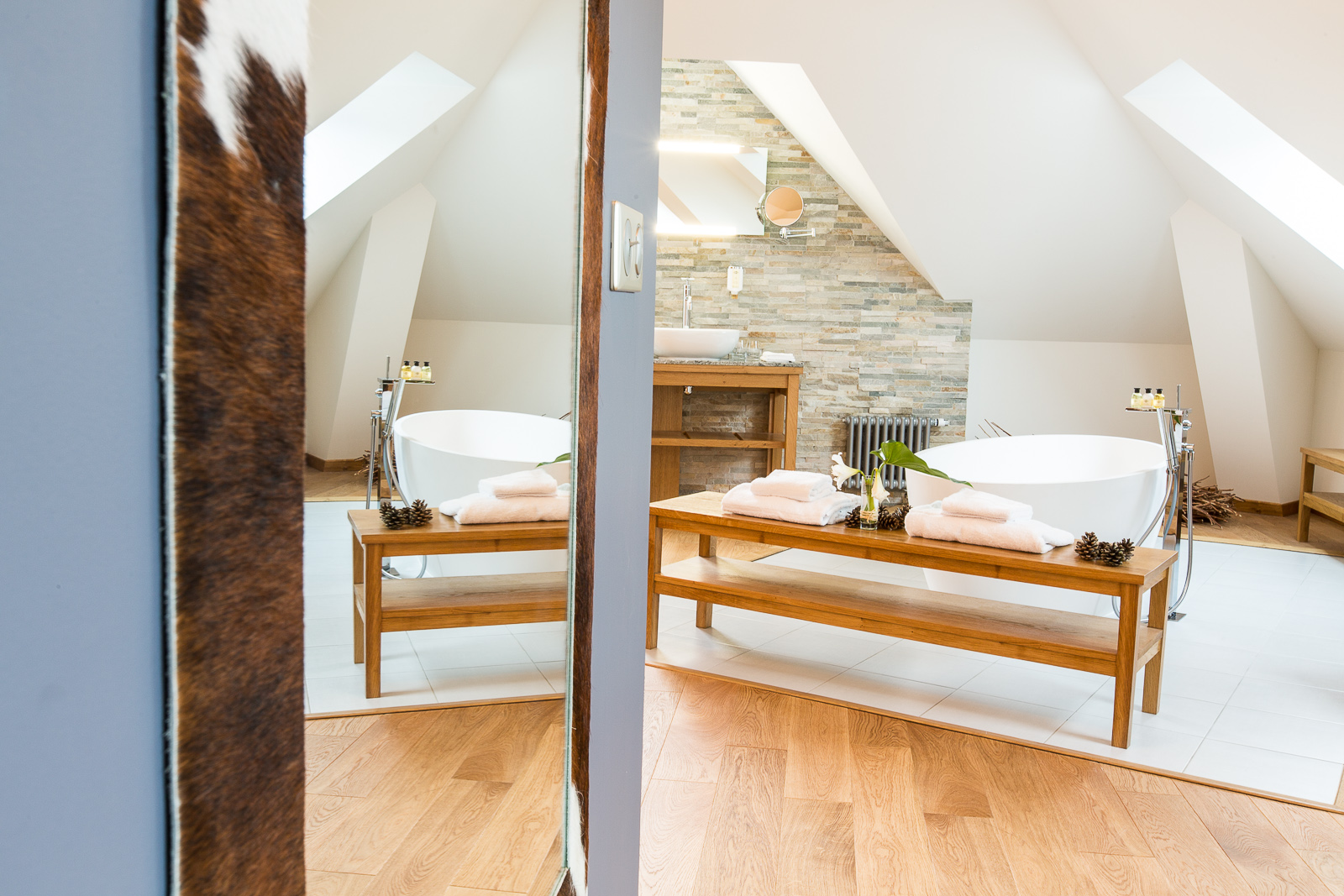 Hotel Marotte chalet salle de bain lumineuse